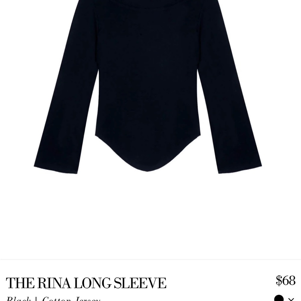 The Rina Long Sleeve Black Top